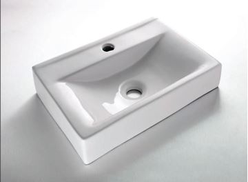 Picture of Ceramic Large Basin 510x355x120 mm H, wall hung or counter top, Vitreous China