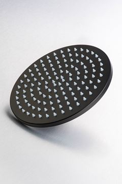 Picture of BLACK Round Shower Head, 200 mm dia, Stainless Steel 