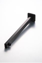 Picture of BLACK Square 400 mm long Stainless Steel Shower Arm