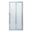 Picture of JHB SALE Bi-Folder Shower Door, 900 x 1850 mm H, 5 mm tempered glass, Bright Chrome  frame