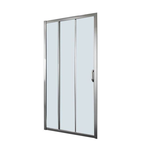 Picture of JHB SALE Bright Chrome Frame Tri Slider  3 panels Shower Door, 900 x 1850 mm H, 5 mm tempered glass