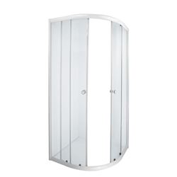 Picture of Cape Town AQUILA round SHOWER ENCLOSURE 900 x 900 x 1850 mm x 5 mm, white rails