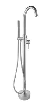 Picture of Bijiou Stylet SATIN NICKEL Freestanding Bath Mixer round style, heavy brass