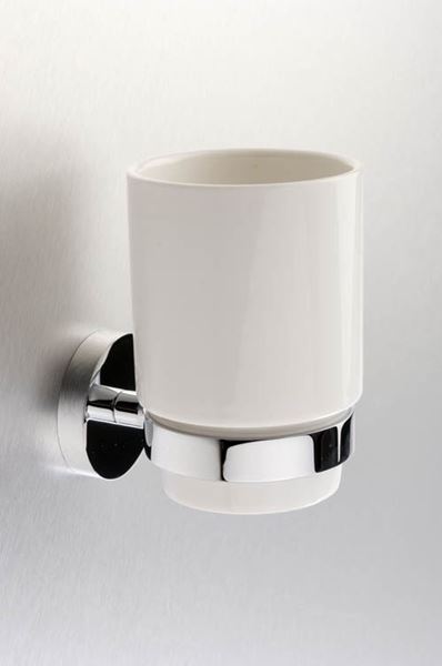 Picture of Genova TUMBLER Holder, Brass and Ceramic