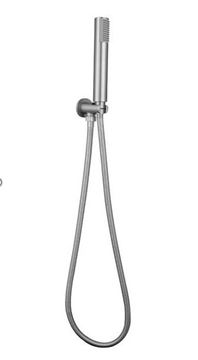 Picture of Bijiou Satin NICKEL Hand Shower SET with brass hand shower, outlet with bracket & flexihose