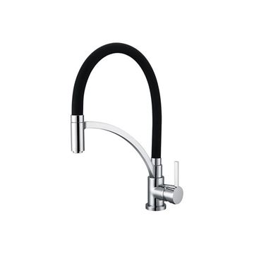 Picture of SALE BIJIOU SELUNE Brass Kitchen Sink mixer pull down with Black silicone hose