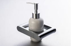 Picture of Avolla Soap DISPENSER, Minimalist Design, Ceramic and Brass 