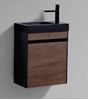 Picture of Stunning 460 mm L bathroom cabinet SET in BLACK and Brown with 1 door
