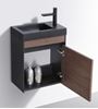 Picture of Stunning 460 mm L bathroom cabinet SET in BLACK and Brown with 1 door