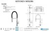 Picture of SALE Bijiou Vilaine Kitchen Sink mixer pull down with 2 functions