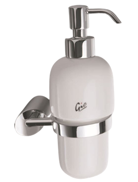 Picture of SAN REMO Soap DISPENSER, Ceramic and Brass, round style