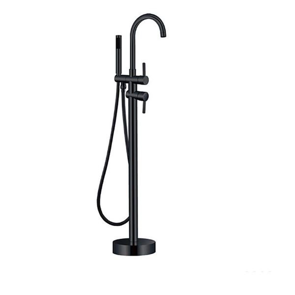 Picture of Black Verona Freestanding BATH mixer SET with hand shower