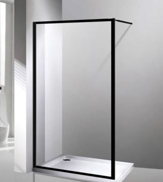 Picture of SALE Amadeus Walk in Shower Screen, BLACK frame, 1000 x 2000 x 6 mm, extendable stabilizer, Ex JHB