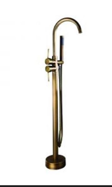 Picture of Verona Brass finish Freestanding BATH mixer SET with hand shower