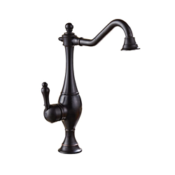 Picture of Black Victorian style Widespread Kitchen Or Basin mixer with large Spout