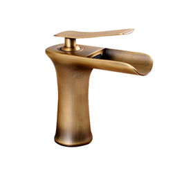 Picture of Brass finish Basin mixer with waterfall