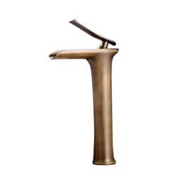 Picture of Brass finish Tall Basin mixer with waterfall