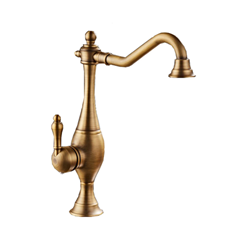 Picture of Brass finish Victorian style Widespread Kitchen Or Basin mixer with large Spout