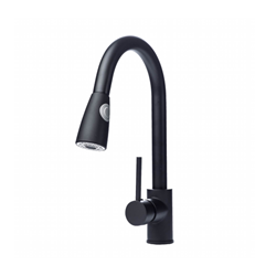 Picture of Black Kitchen mixer with pull out