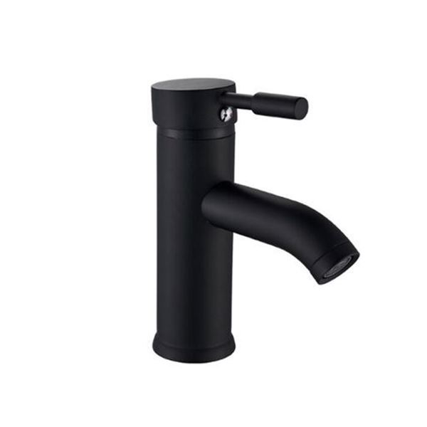 Picture of Black Short Basin mixer with pencil handle