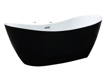 Picture of Cape Town SALE Bijiou SAVOY Luxurious Freestanding BLACK & White acrylic bath 1800 mm L