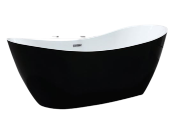 Picture of JHB Sale Bijiou SAVOY Luxurious Freestanding BLACK & White acrylic bath 1800 x 800 x 720 mm H
