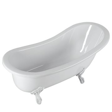 Picture of Sale Devon slipper freestanding acrylic bath 1680 x 755 x 770 mm H White feet, ex JHB