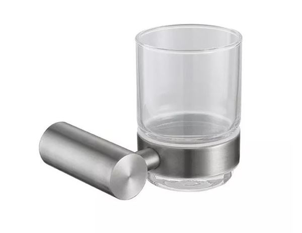 Picture of Bijiou Valleuse Tumbler Holder, Brass with Satin NICKEL finish