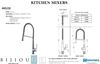Picture of Sale BIJIOU MEUSE pull out kitchen Sink mixer with Stainless Steel spring hose, ex JHB