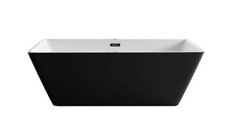 Picture of JHB Sale Bijiou Cheval Freestanding BLACK & White acrylic bath 1700 x 800 x 580 mm H 