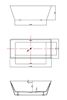 Picture of JHB Bijiou Latour Freestanding acrylic bath 1700 x 800 x 580 mm H 
