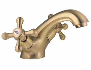 Picture of BIJIOU Adour GOLD Victorian style Brass BASIN Mixer 