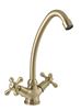 Picture of BIJIOU Adour GOLD Victorian style Brass Kitchen Sink Mixer with BRONZE finish