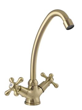 Picture of BIJIOU Adour GOLD Victorian style Brass Kitchen Sink Mixer with BRONZE finish