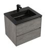 Picture of Enzo Concrete bathroom cabinet SET 600 mm L with BLACK basin and 2 drawers, DELIVERED to MAIN cities