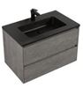 Picture of Enzo CONCRETE bathroom cabinet SET 800 mm L, BLACK basin and 2 drawers, FREE delivery to JHB- Pretoria