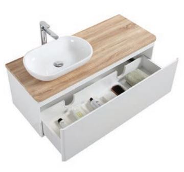 Picture of Lazio Bathroom cabinet 1200 mm with 1 large  drawer, wooden countertop and basin, FREE delivery to JHB and Pretoria
