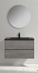 Picture of Enzo CONCRETE bathroom cabinet SET 800 mm L, BLACK basin and 2 drawers, DELIVERED to MAIN cities