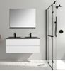 Picture of Enzo White Double bathroom cabinet SET 1200 mm L with BLACK basins, 2 drawers DELIVERED to MAIN cities