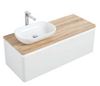 Picture of Lazio Bathroom cabinet 1200 mm with 1 large  drawer, wooden countertop and basin, DELIVERED to MAIN Cities
