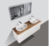 Picture of Lazio Double Bathroom cabinet 1500 mm with 4 large drawers, wooden countertop and 2  basins, DELIVERED to MAIN Cities