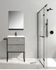 Picture of Urban CONCRETE bathroom cabinet 600 mm L, 2 drawers, WHITE basin, metal towel rail, DELIVERED  to MAIN Cities