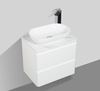 Picture of Santorini Bathroom cabinet 600 mm,  2 drawers, Calacatta style countertop, WHITE basin, DELIVERED to MAIN Cities