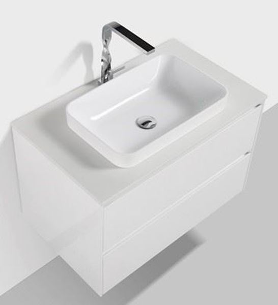 Picture of Madrid 800 mm WHITE cabinet SET, 2 drawers, Quartz stone countertop, basin, FREE delivery to JHB and Pretoria