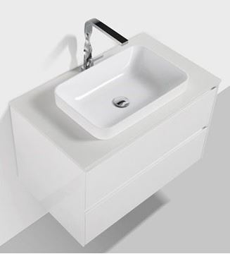 Picture of Madrid 800 mm WHITE cabinet SET, 2 drawers, Quartz stone countertop, basin, DELIVERED to MAIN Cities
