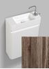 Picture of Milan Extra slim WHITE bathroom cabinet 450 L x 182 D x 550 H, 1 door, DELIVERED to MAIN cities