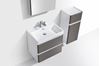Picture of Milan GREY and WHITE Bathroom cabinet SET 600 mm L,  2 drawers, DELIVERED to MAIN Cities