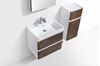 Picture of Milan BLACK and WHITE  Bathroom cabinet SET, 600 mm L, 2 drawers, DELIVERED to MAIN Cities