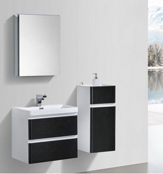 Picture of Milan BLACK and WHITE  Bathroom cabinet SET, 600 mm L, 2 drawers, DELIVERED to MAIN Cities