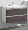 Picture of Milan GREY and WHITE 900 mm L Bathroom cabinet SET, 2 drawers, DELIVERED to MAIN Cities